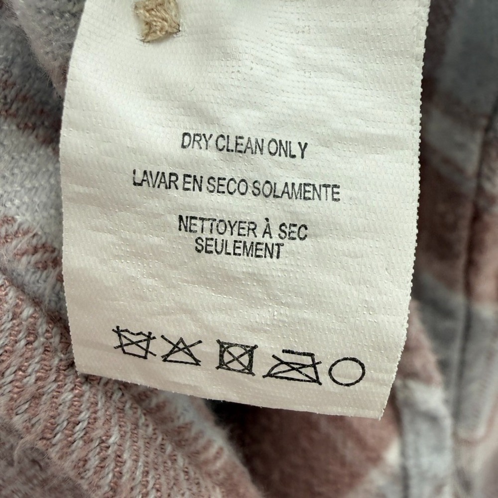 Womens Soft Plaid Flannel Shirt Size‎ L Dusty Mauve Neutral Granola Girl Hiking - Picture 5 of 14